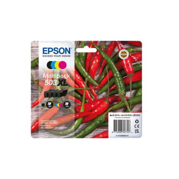 Epson 503XL nabój z tuszem 4 szt. Oryginalny Wysoka (XL) wydajność Czarny, Cyjan, Purpurowy, Żółty