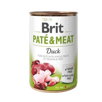 BRIT PATÉ & MEAT z kaczką - mokra karma dla psa - puszka - 400 g