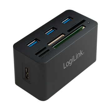 Logilink Card Reader extern mit 3xUSB 3.0 HUB AiO Cardreader