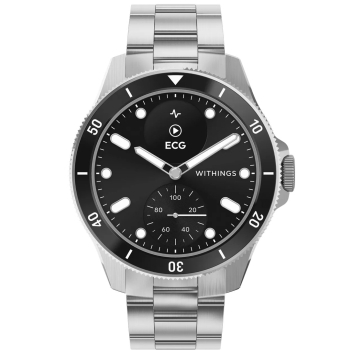 Zegarek Withings Scanwatch Nova - EKG, puls, SPO2, temperatura, aktywność, sen (42mm, czarny)