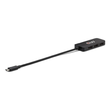 CLUB3D CSV-1553 huby i koncentratory USB Type-C Czarny