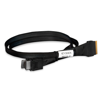 Kabel wewnętrzny SAS ICY Dock MB206L-B - 8i Slim SAS (SFF-8654) (M) do 4i OCuLink (SFF-8611) - 50cm - do ToughArmor MB699VP-B V2, MB699VP-B V3, MB720M