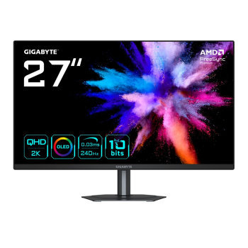 GIGABYTE GO27Q24, 27 Zoll QHD Gaming-Monitor, 240Hz, QD-OLED-Panel, AMD Freesync Premium
