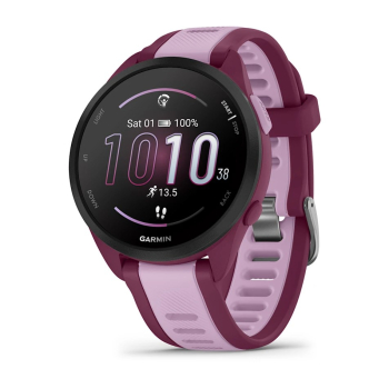 Garmin Forerunner 165 Music 3,05 cm (1.2") AMOLED 43 mm Cyfrowy 390 x 390 px Ekran dotykowy Fioletowy GPS