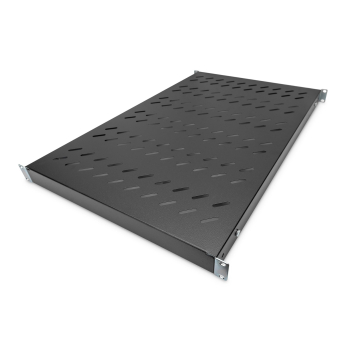 Półka 19" 1U G/700 regulowana czarna (RAL9005)