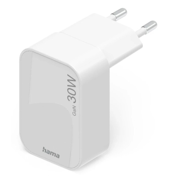HAMA Schnellladegerät, GaN, 1x USB-C,PD, 30W,Weiß
