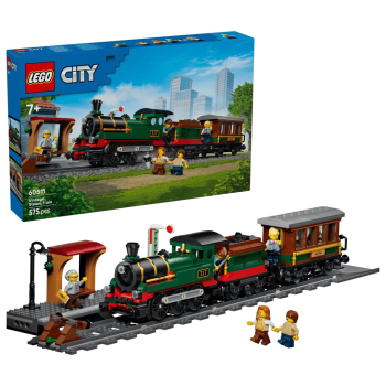 LEGO City 60511 - Retro pociąg z lokomotywą parową