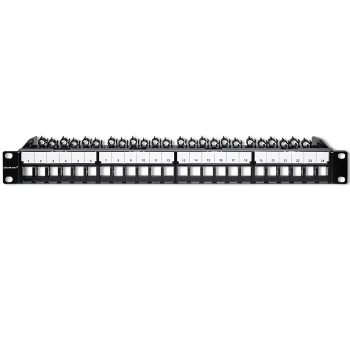 QOLTEC PATCH PANEL DO SZAF RACK 19" | 24 PORTY | 1U | UTP | CZARNY