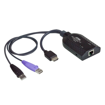 Adapter ATEN KA7168 (HDMI, USB 2.0 - RJ45 ; kolor czarny)