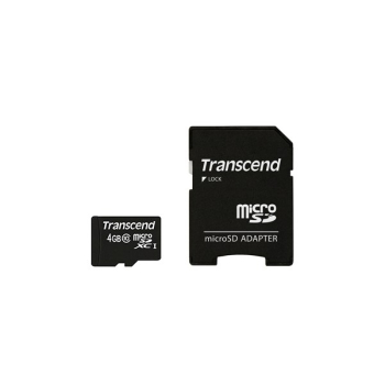 SD microSD Card   4GB Transcend SDHC Class10 w/adapter