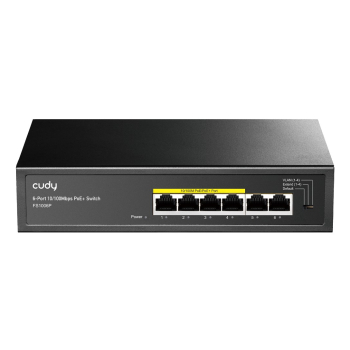 Switch CUDY FS1006P 6-Port 10/100M PoE+ 60W