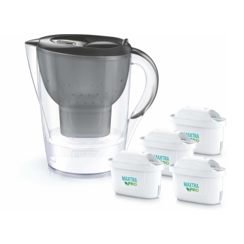 Dzbanek filtrujący Brita Marella+4 wkłady MaxtraPro PP (2,4l; grafitowy)