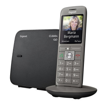 Gigaset CL660A Telefon w systemie DECT Antracyt, Czarny