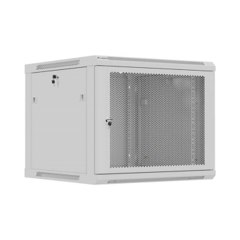 LANBERG SZAFA INSTALACYJNA RACK WISZĄCA 19" 9U 600X600 SZARA DRZWI PERFOROWANE (FLAT PACK)