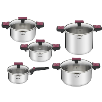 Zestaw garnków TEFAL Cook & Clip 10 elem. G723SA74