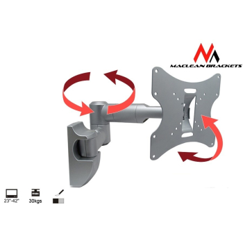 Uchwyt ścienny do monitora Maclean MC-503S (Obrotowy, ścienne, Uchylny; 23" - 42"; max. 30kg)