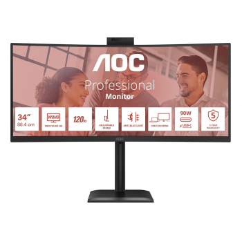 AOC 86,3 cm (34") CU34E4CW 21:09 2xHDMI+DP+USB-C+Webc.Curv.