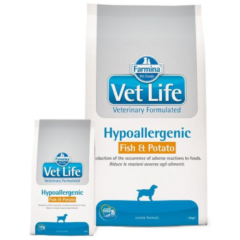 FARMINA Vet Life Hypoallergenic Fish & Potato Canine - sucha karma dla psa - 12 kg