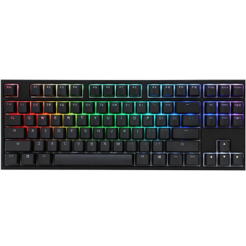 Klawiatura gamingowa Ducky One 2 TKL PBT, MX-Speed-Silver, RGB LED - czarna