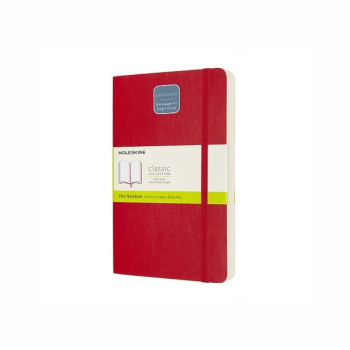 MOLESKINE Notes Classic L (13x21 cm), gładki, miękka oprawa, scarlet red, 400 stron, czerwony