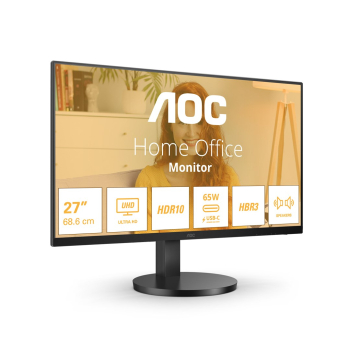 AOC B3 U27B3CF monitor komputerowy 68,6 cm (27") 3840 x 2160 px 4K Ultra HD LCD Czarny