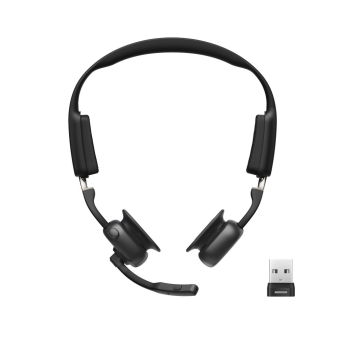 SHOKZ C610-AA-BK słuchawki/zestaw słuchawkowy Bezprzewodowy Nauszny Biuro/centrum telefoniczne USB Typu-A Bluetooth Czarny