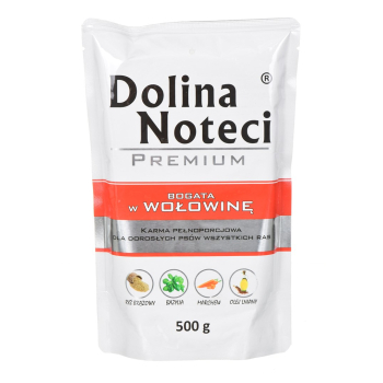 DOLINA NOTECI Premium wołowina - mokra karma dla psa - 500g