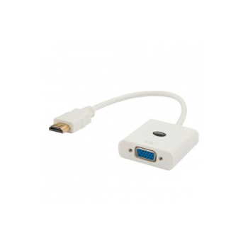 SAVIO ADAPTER HDMI (M) -VGA(F) BIAŁY CL-201