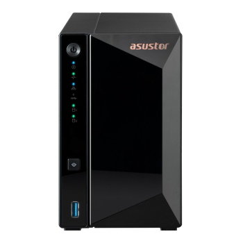 NAS Asustor AS3302T v2; Tower; 2x (3.5" SATA HDD/ 2.5" SSD); Realtek RTD1619B, 2GB DDR4, 1x 2.5GbE, 3x USB 3.2