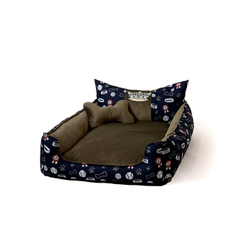 GO GIFT Korona Legowisko dla psa i kota XXL - brązowy - 110x90x18 cm