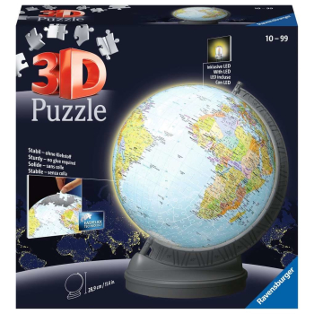 Puzzle 3D Ravensburger - Puzzle-Ball Luminous Globe / 540 elementów / od 10 lat