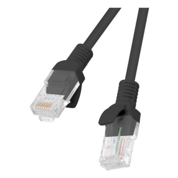 PATCHCORD KAT.5E UTP 0.25M CZARNY FLUKE PASSED LANBERG 10-PACK