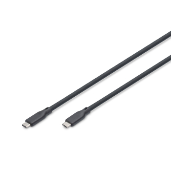 DIGITUS USB 4.0 Anschlusskabel Typ C-C Silikon St/St 0,5 sw