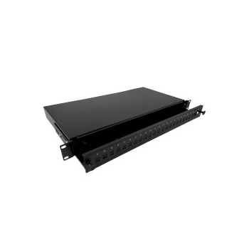 Alantec Przełącznica światłowodowa 24xSC simplex / 24xLC duplex 19" 1U z płytą czołową oraz akcesoriami montażowymi (dławiki, opaski), wysuwalna (FOP-