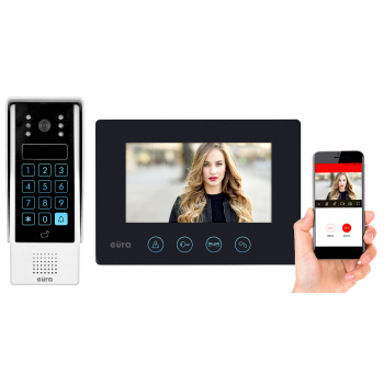 WIDEODOMOFON EURA VDP-90A3 DELTA + czarny monitor TUYA