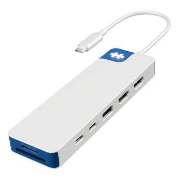 9-portowa stacja dokująca Hyper HyperDrive Flex Dual 4K HDMI, biały/niebieski | HD4103BUGL | Ilość portów HDMI: 2
