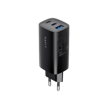 Ładowarka Havit UC20 EU USB-C+USB-C+USB-A (czarny)
