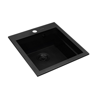 Zlew SIROS (47x51,5) 1B Black Edition + Bateria SERINA