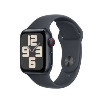 Zegarek Apple Watch SE GPS + Cellular 40mm Midnight Aluminium Case with Midnight Sport Band - S/M