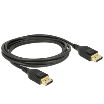 Delock Kabel Displayport 8K 60Hz 3m DP 8K zertifiziert schwarz