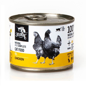 3Coty CHICKEN with hearts for Adult cats 180g