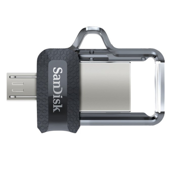 Pendrive SanDisk ULTRA SDDD3-128G-G46 (128GB; microUSB, USB 3.0; kolor szary)