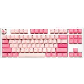 Ducky One 3 TKL Gossamer Pink klawiatura Gaming USB Niemiecki Różowy, Biały