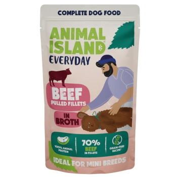 ANIMAL ISLAND mokra karma fileciki w rosole dla psa WOŁOWINA 150G
