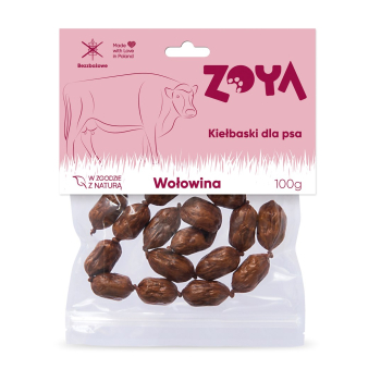 ZOYA Kiełbaski z wołowiny przysmak dla psa 100g