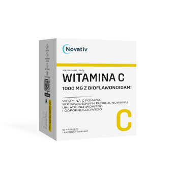 Novativ Witamina C 1000 mg z bioflawonoidami, kaps.,60 szt
