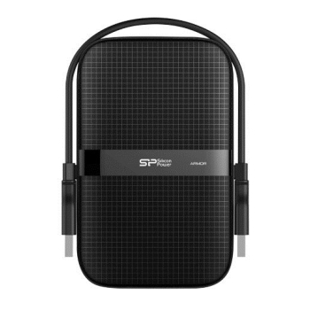 Dysk zewnętrzny HDD Silicon Power Armor A60 (2TB; 2.5"; USB 3.2; 5400 obr/min; Black; SP020TBPHDA60S3A)