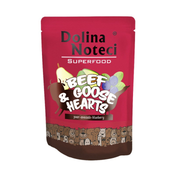 DOLINA NOTECI Superfood wołowina i serca z gęsi - mokra karma dla psa - 300g