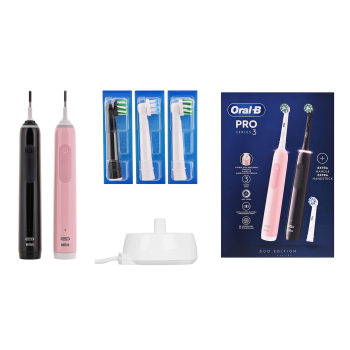 Szczoteczka Oral-B Pro 3 3900N Black/Pink +2 rączka