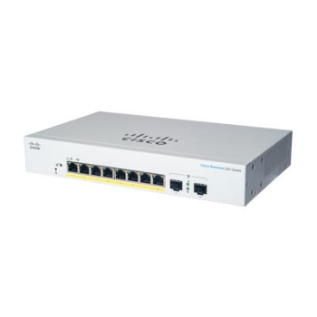 Cisco CBS220-8P-E-2G-EU łącza sieciowe Zarządzany L2 Gigabit Ethernet (10/100/1000) Obsługa PoE Biały